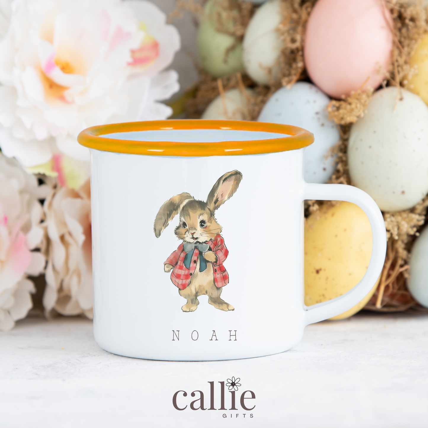 Retro Style Easter Bunny Children's Mug