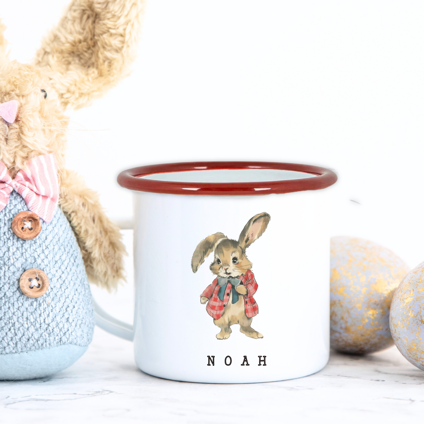 Retro Style Easter Bunny Children's Mug