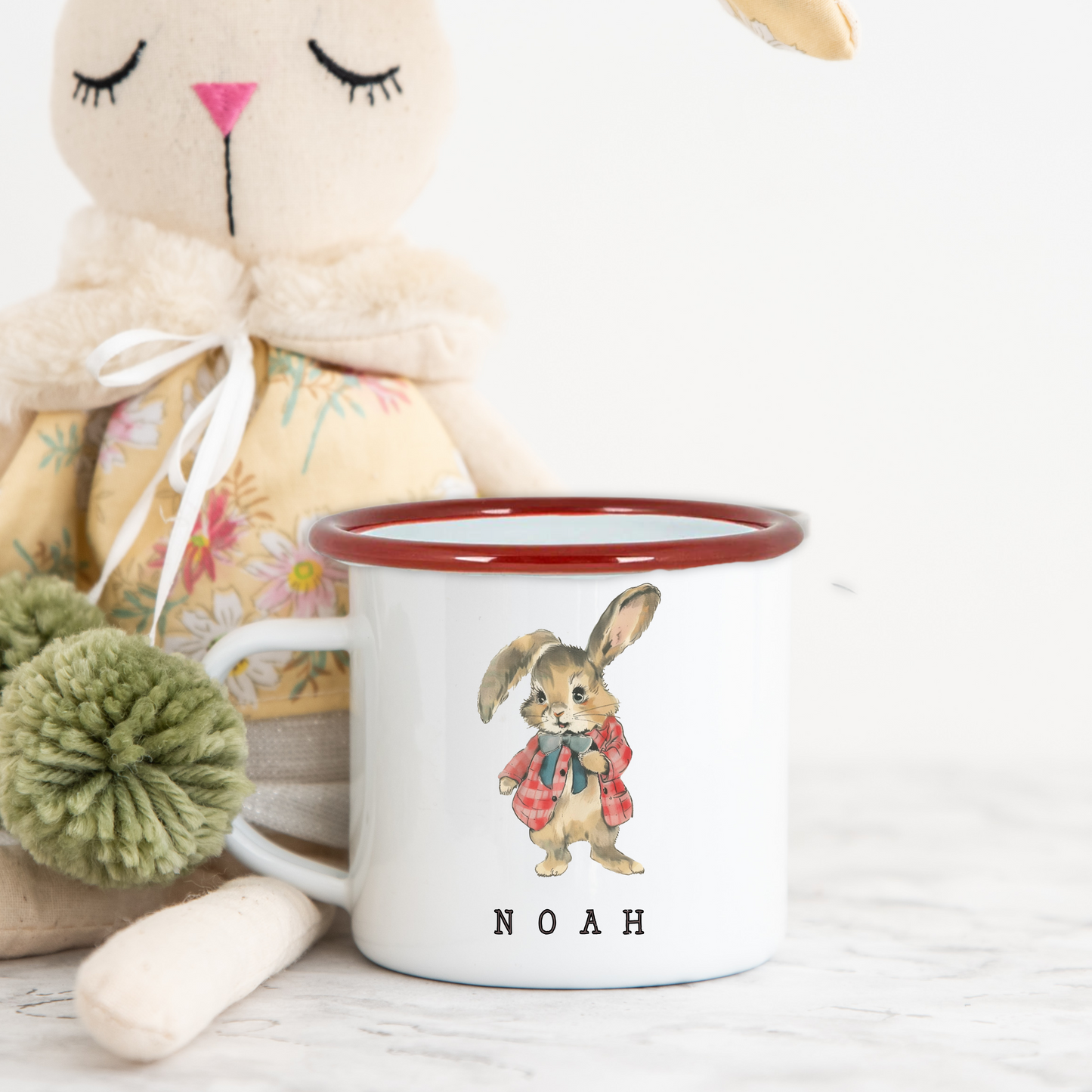 Retro Style Easter Bunny Children's Mug