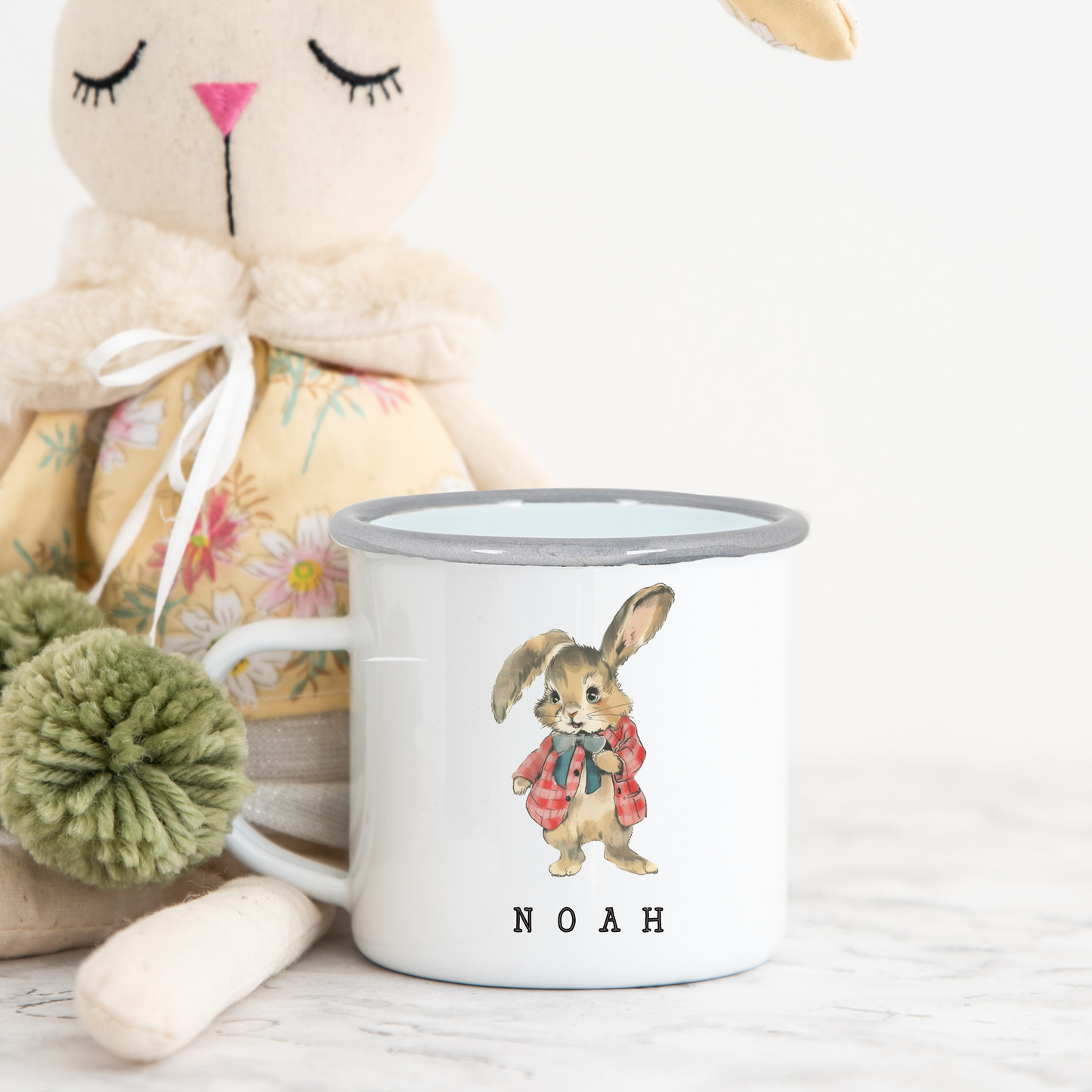 Retro Style Easter Bunny Children's Mug