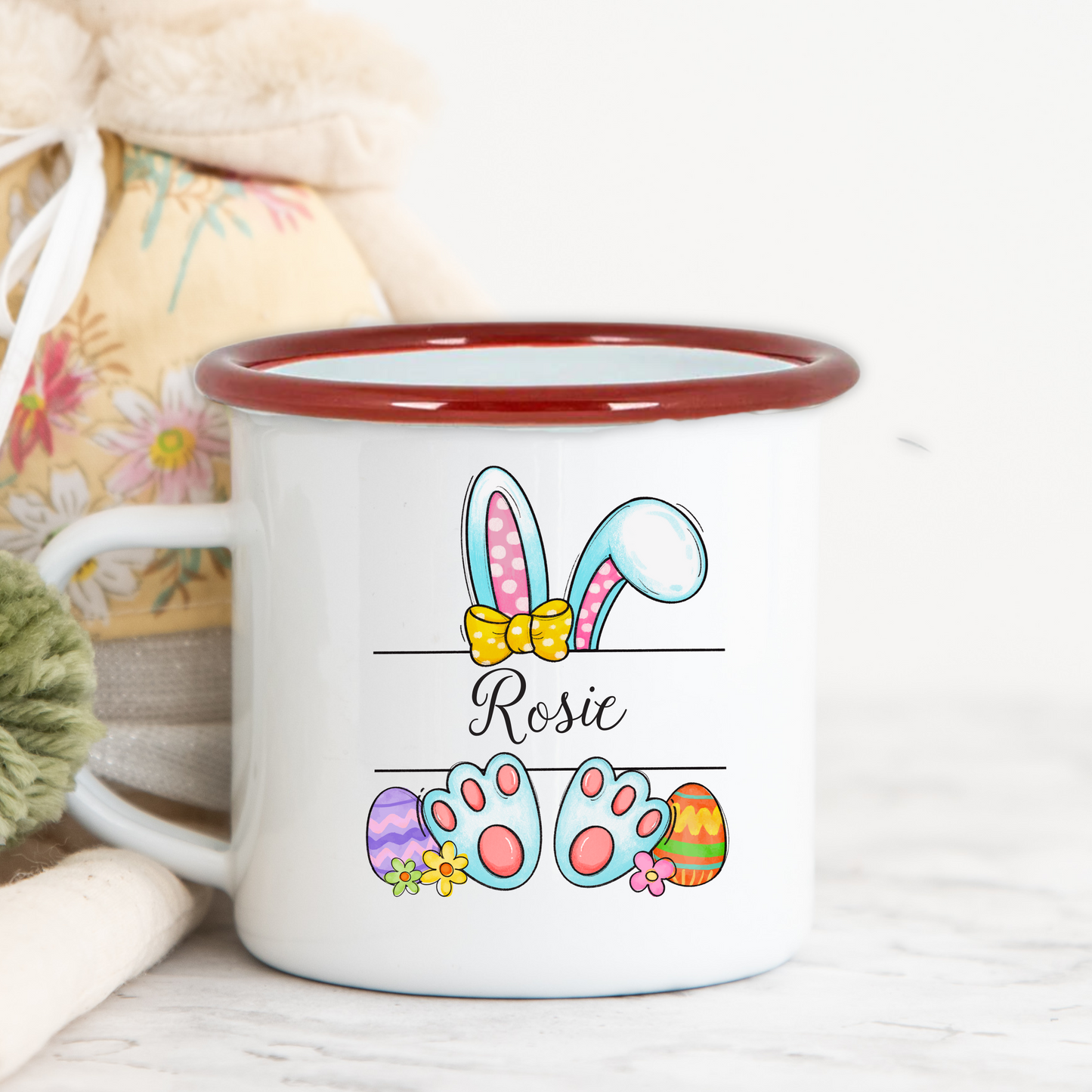 Easter Bunny Ears Children's Enamel Mug