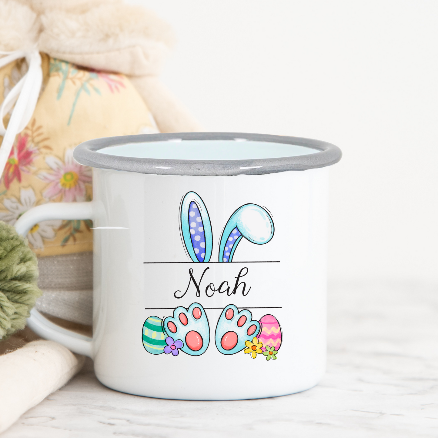 Easter Bunny Ears Children's Enamel Mug