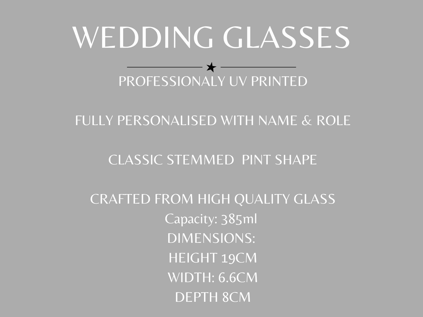 Stemmed Groomsman Beer Glass