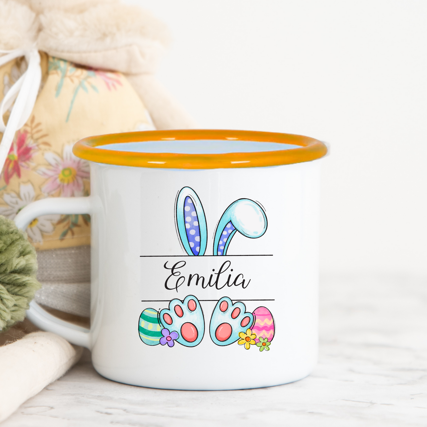 Easter Bunny Ears Children's Enamel Mug