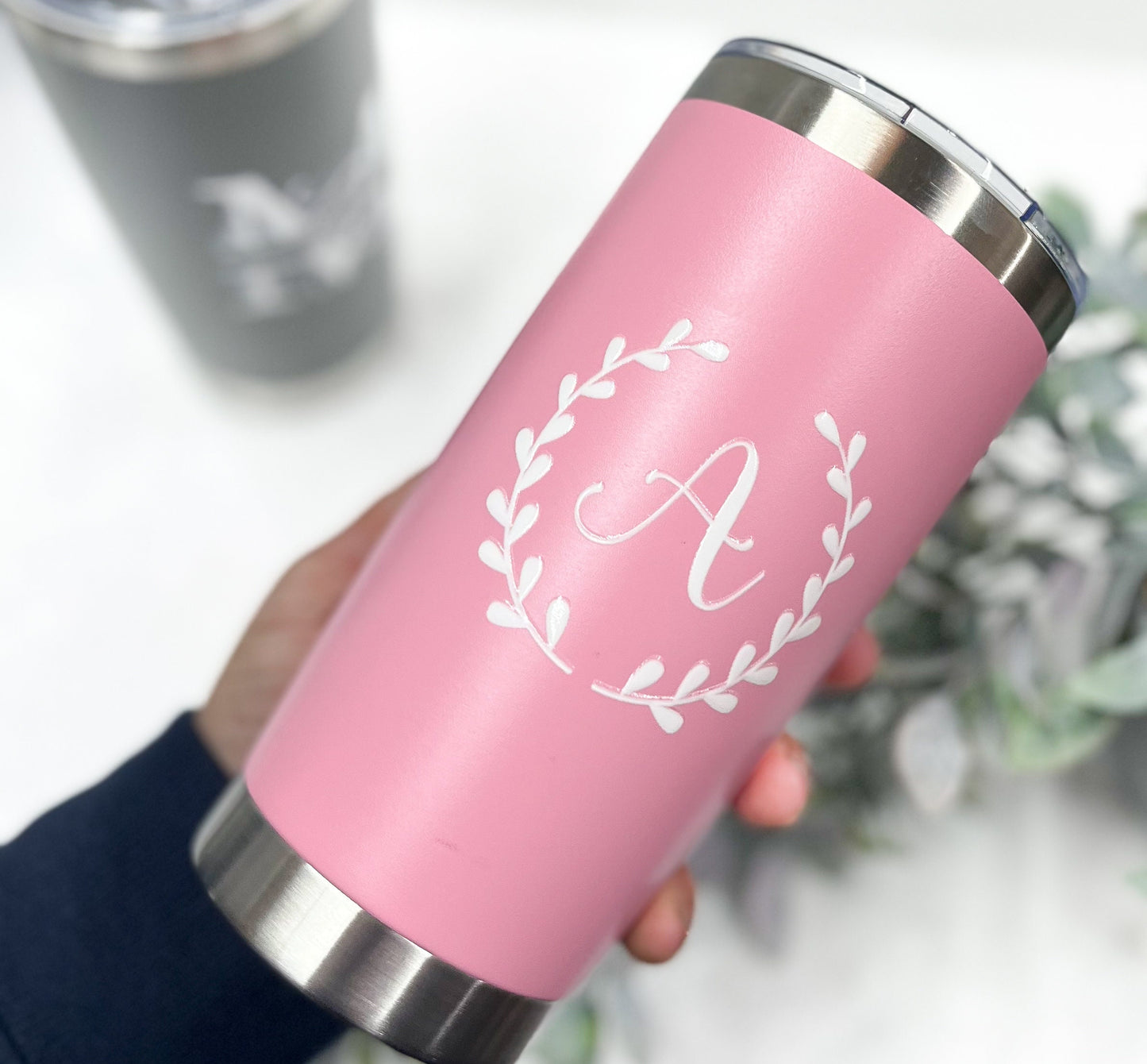 Monogram Insulated Thermos Travel Mum