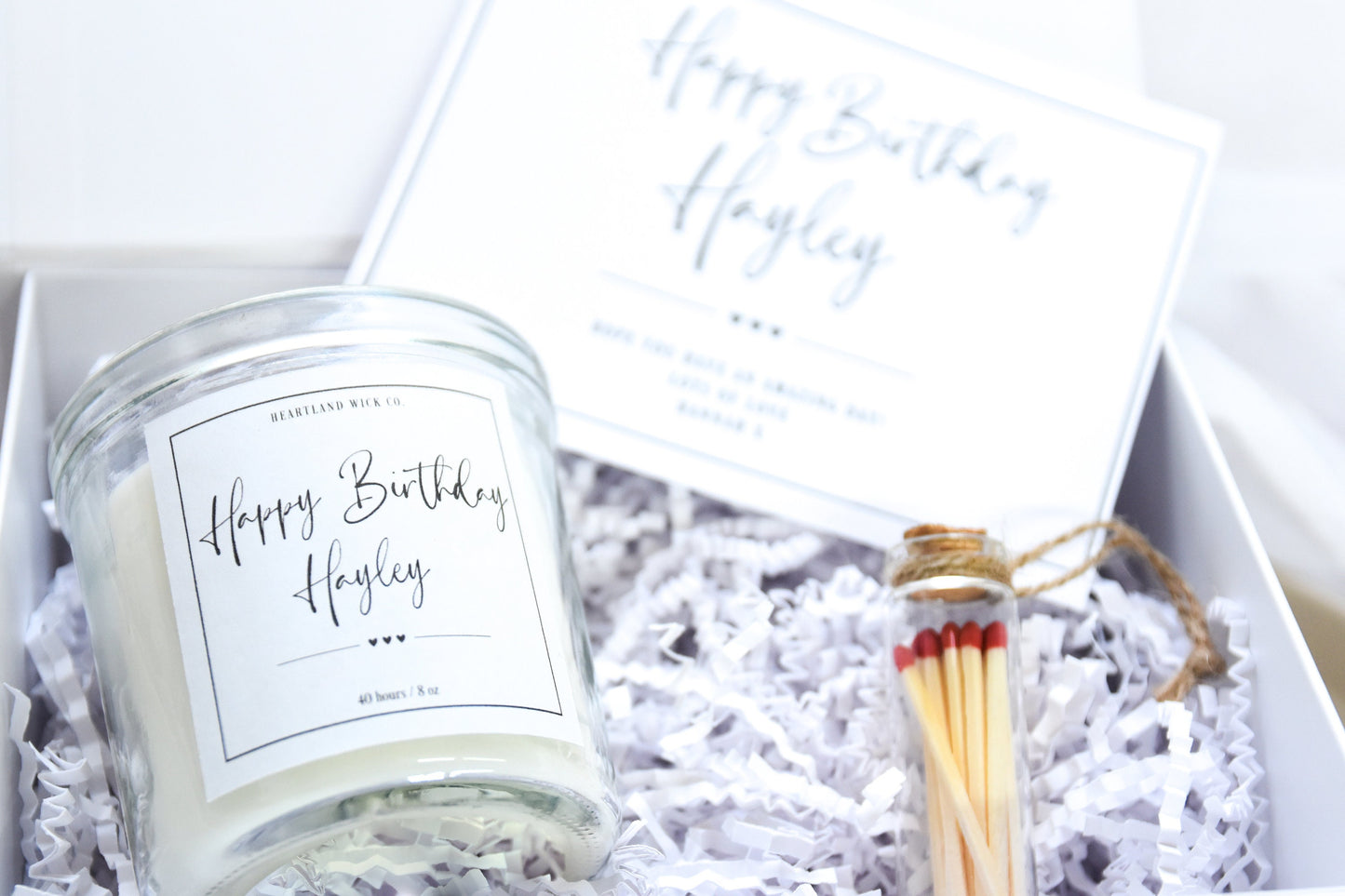 personalised gift for her, gift for co worker, personalised candle, letterbox gift, gift box personalised, birthday gift box, candle,