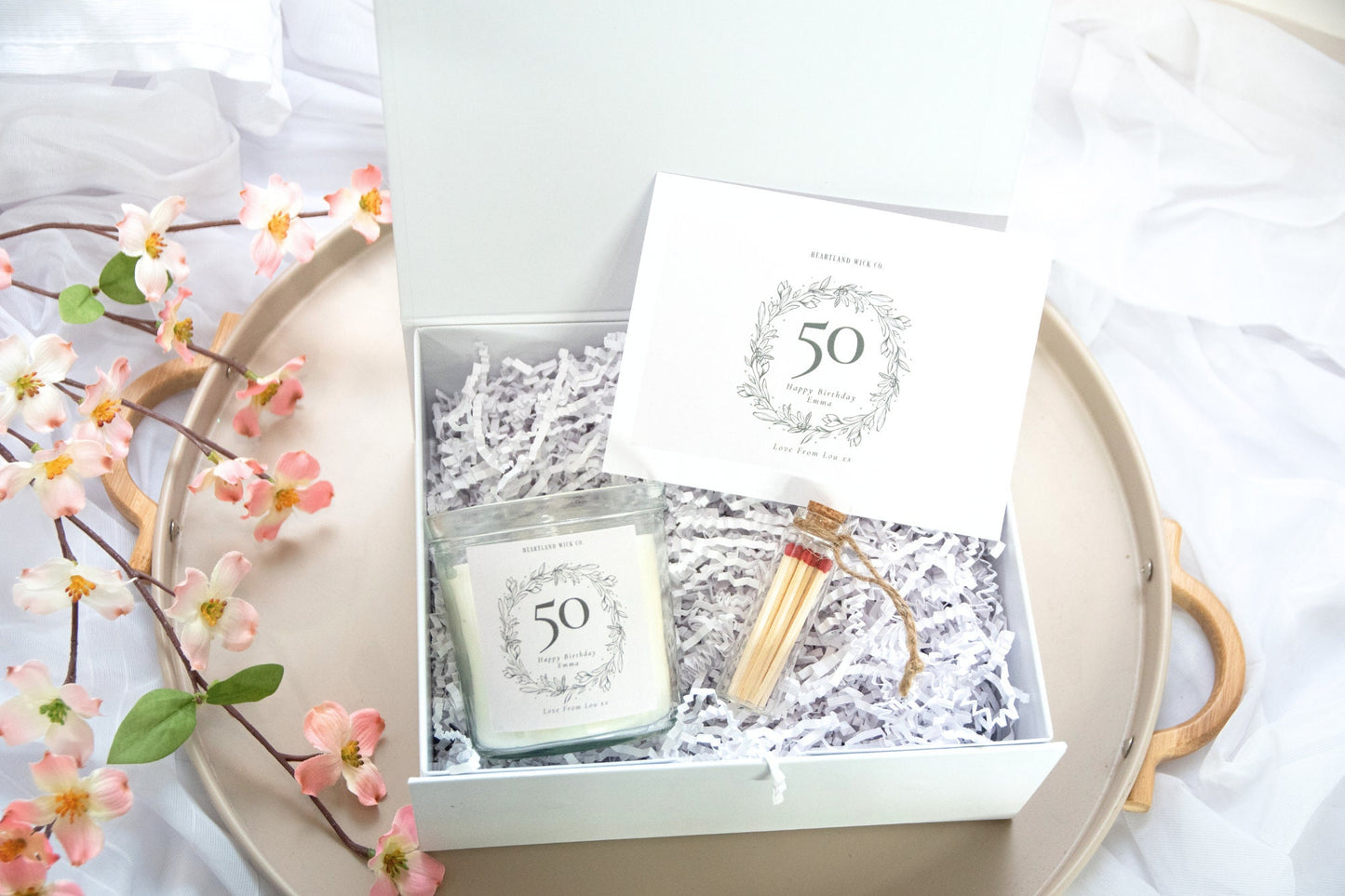 birthday candle, 50th gift for friend, 50th gift personalised, candle gift set, personalised candle, birthday candle, gift for 50 year old