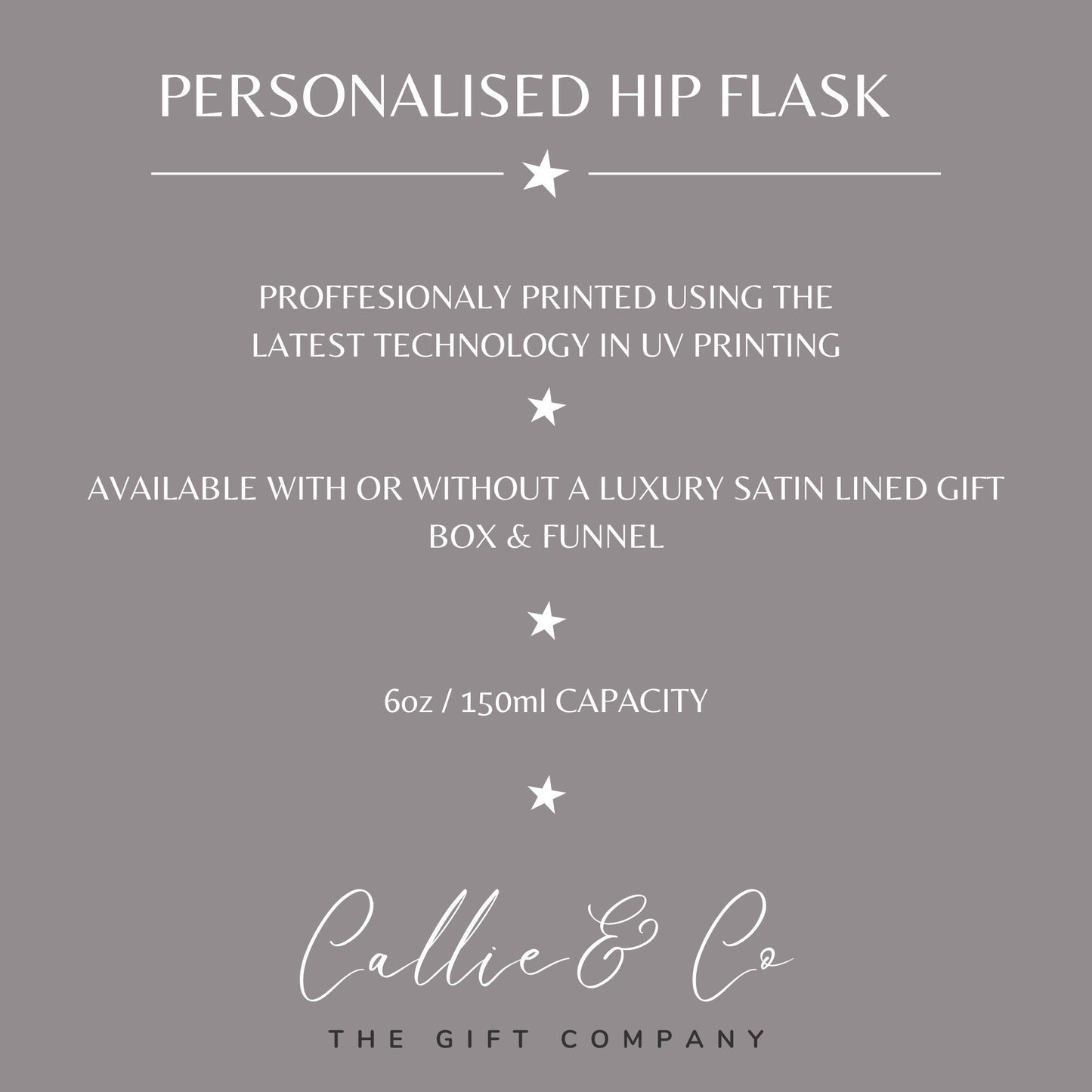 Stag Design Groomsman / Best Man Hip Flask