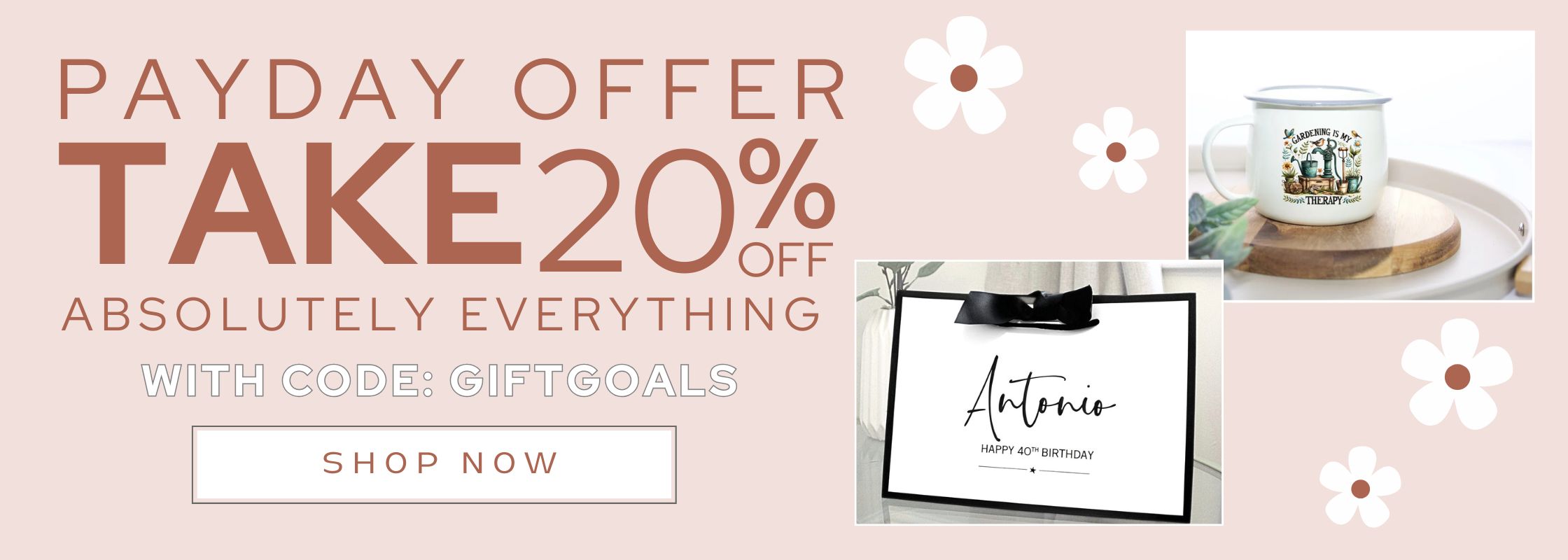 personalised gifts discount code