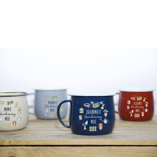 Personalised Nannie's Gardening Belly Mug