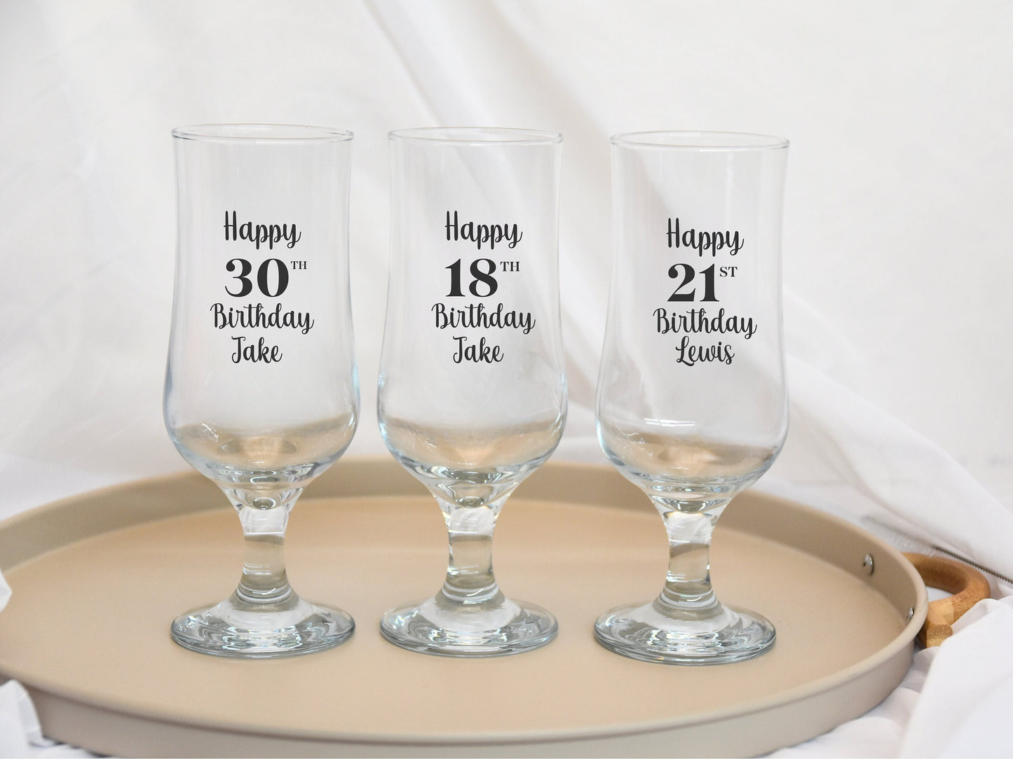 Personalised Birthday Stemmed Beer Glass