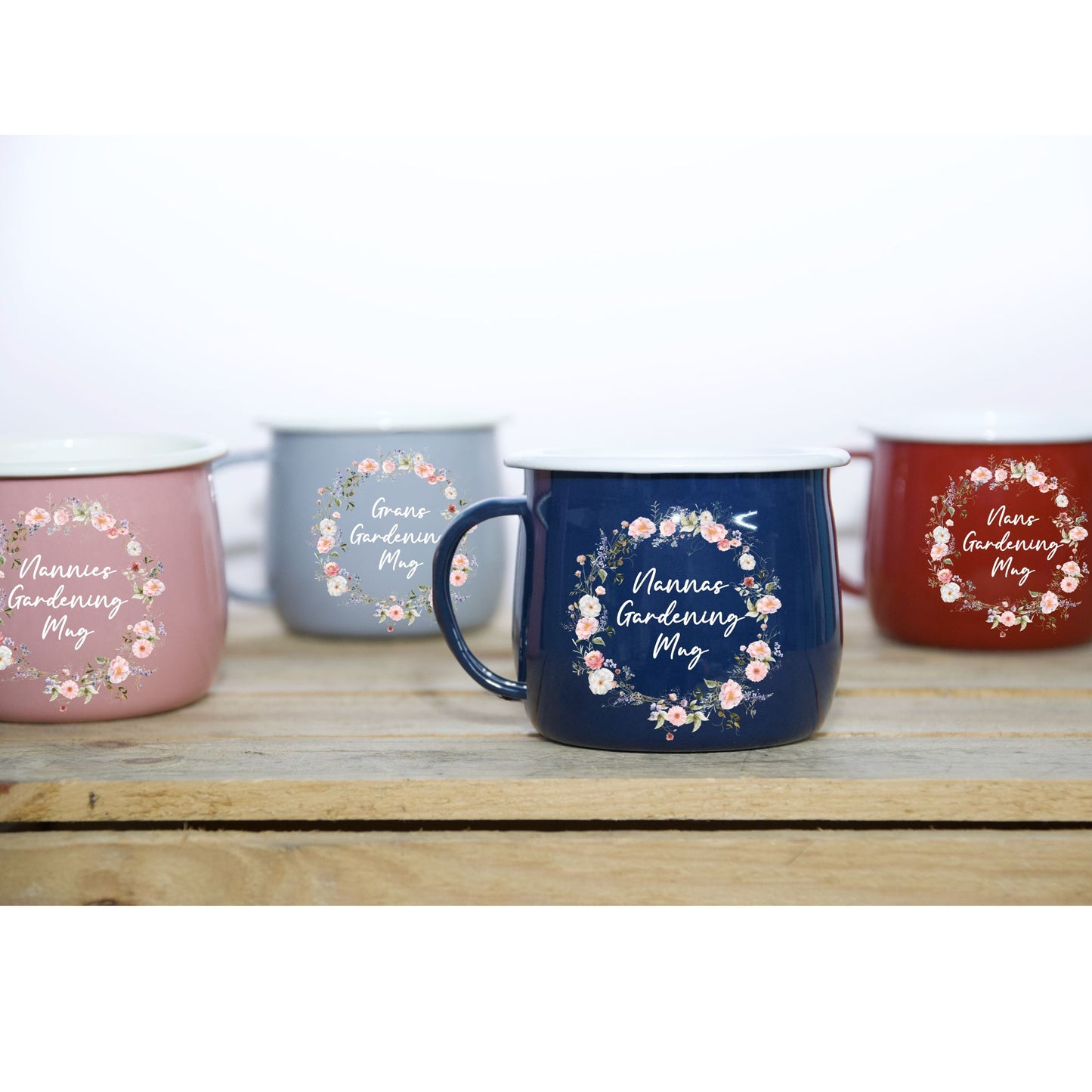 Personalised Floral Gardening Belly Mug