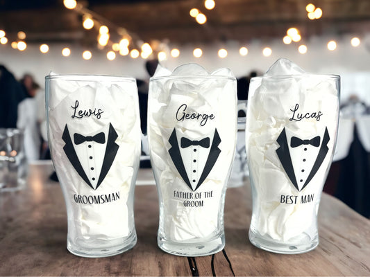 PERSONALISED GROOMSMAN PINT GLASS