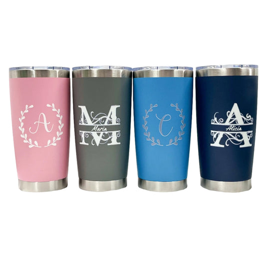 Monogram Insulated Thermos Travel Mum