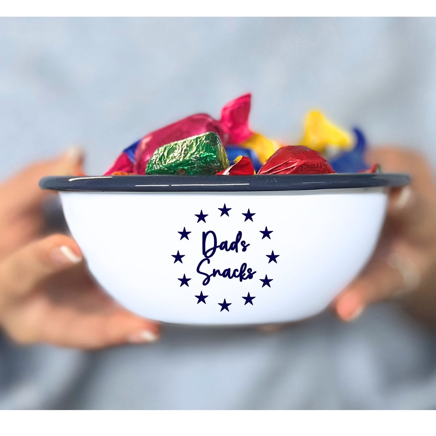 Dad's Snacks Enamel Treat Bowl