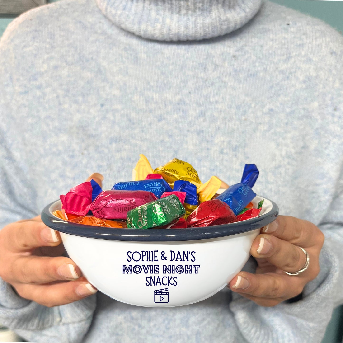 Couple's Movie Night Snacks Enamel Bowl