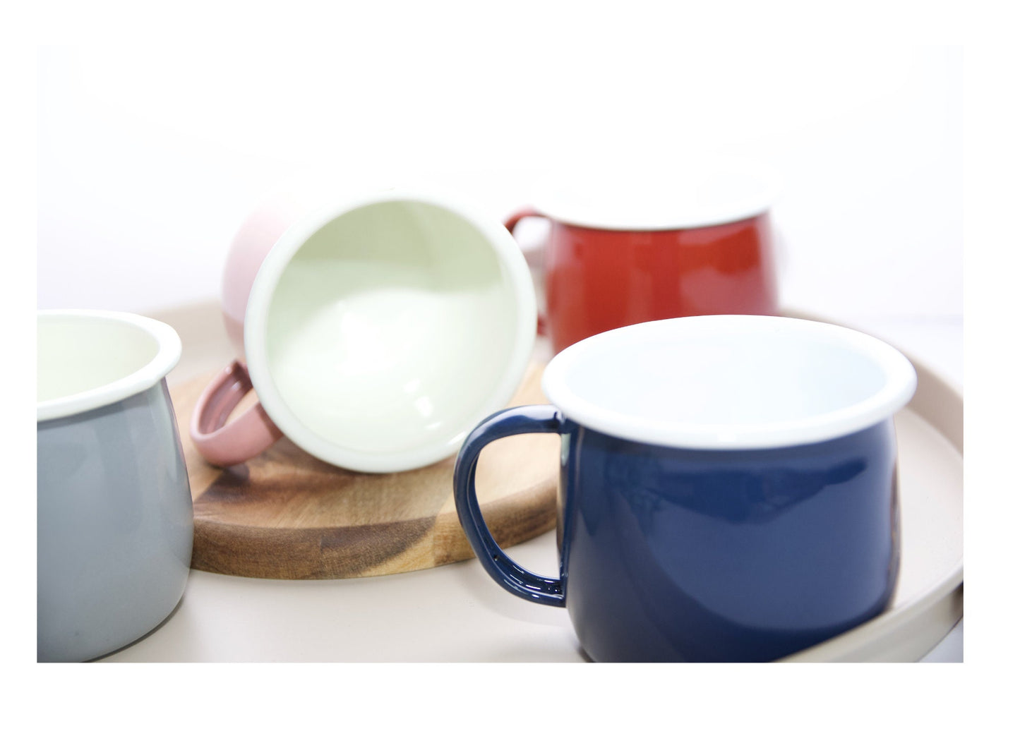 Mum - Enamel Belly Mug with Heart