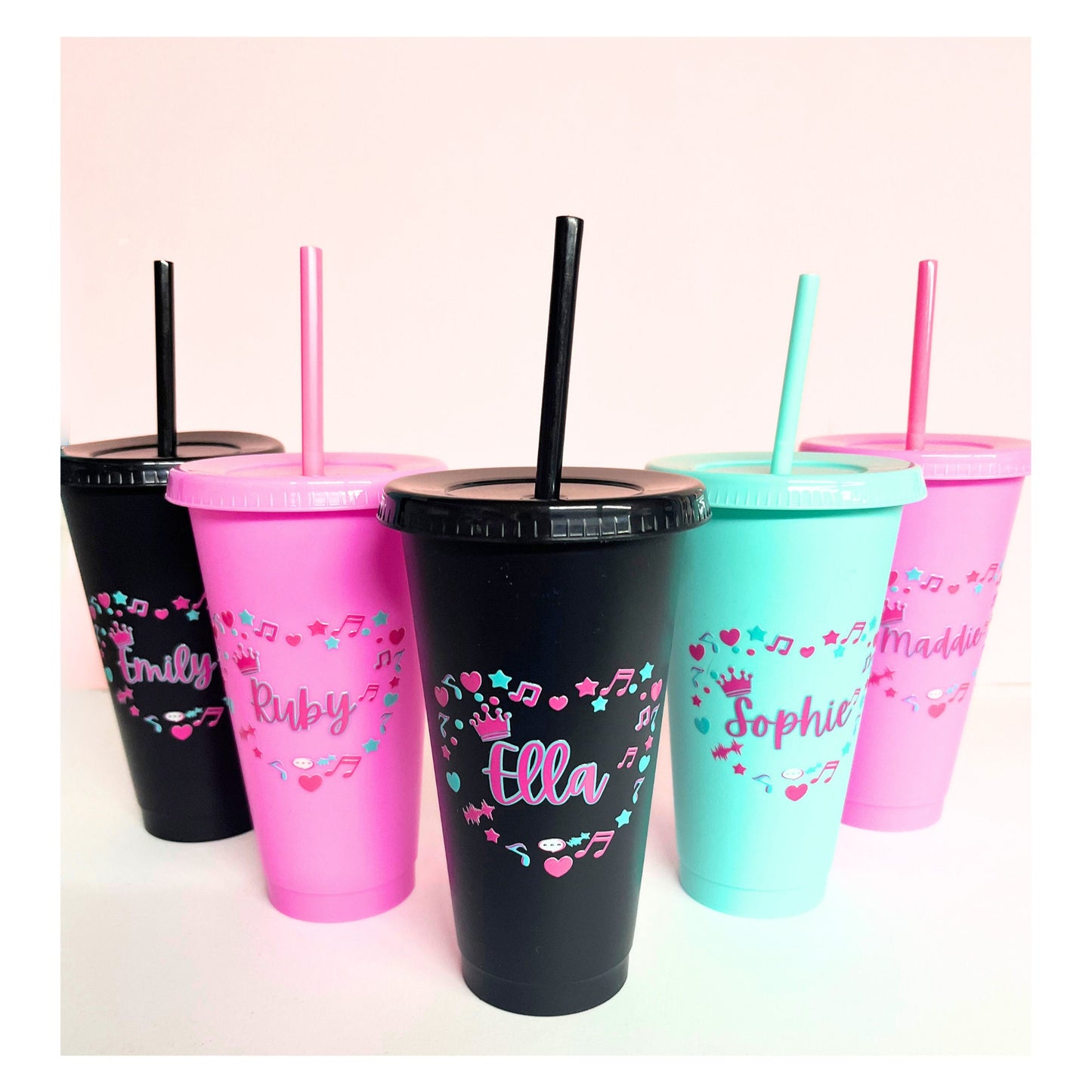 personalised cup with straw, teenage girls gift