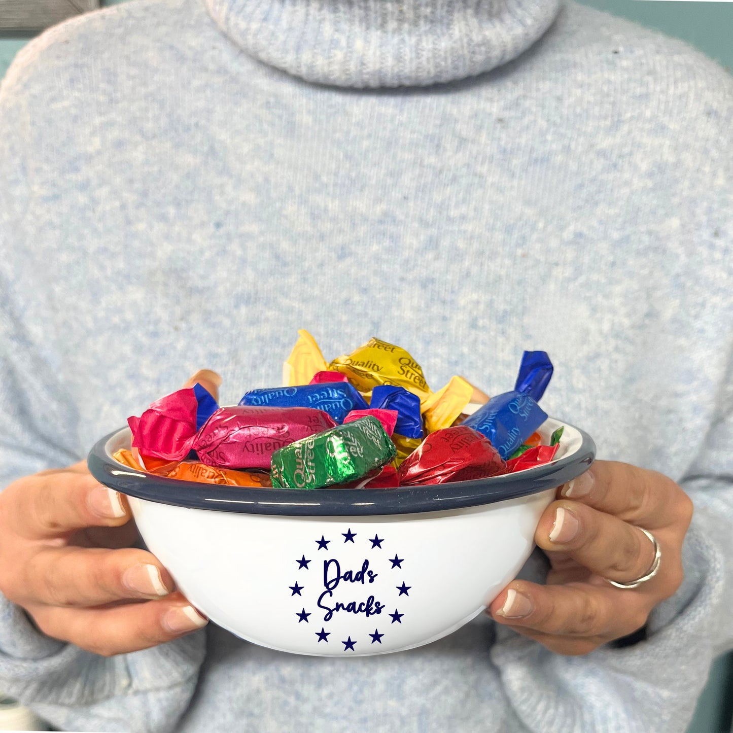 Dad's Snacks Enamel Treat Bowl