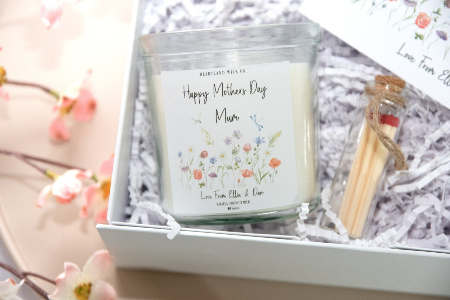 candle, personalised candle, candle for mum, mothers day gift, gift for mum, personalised gift set