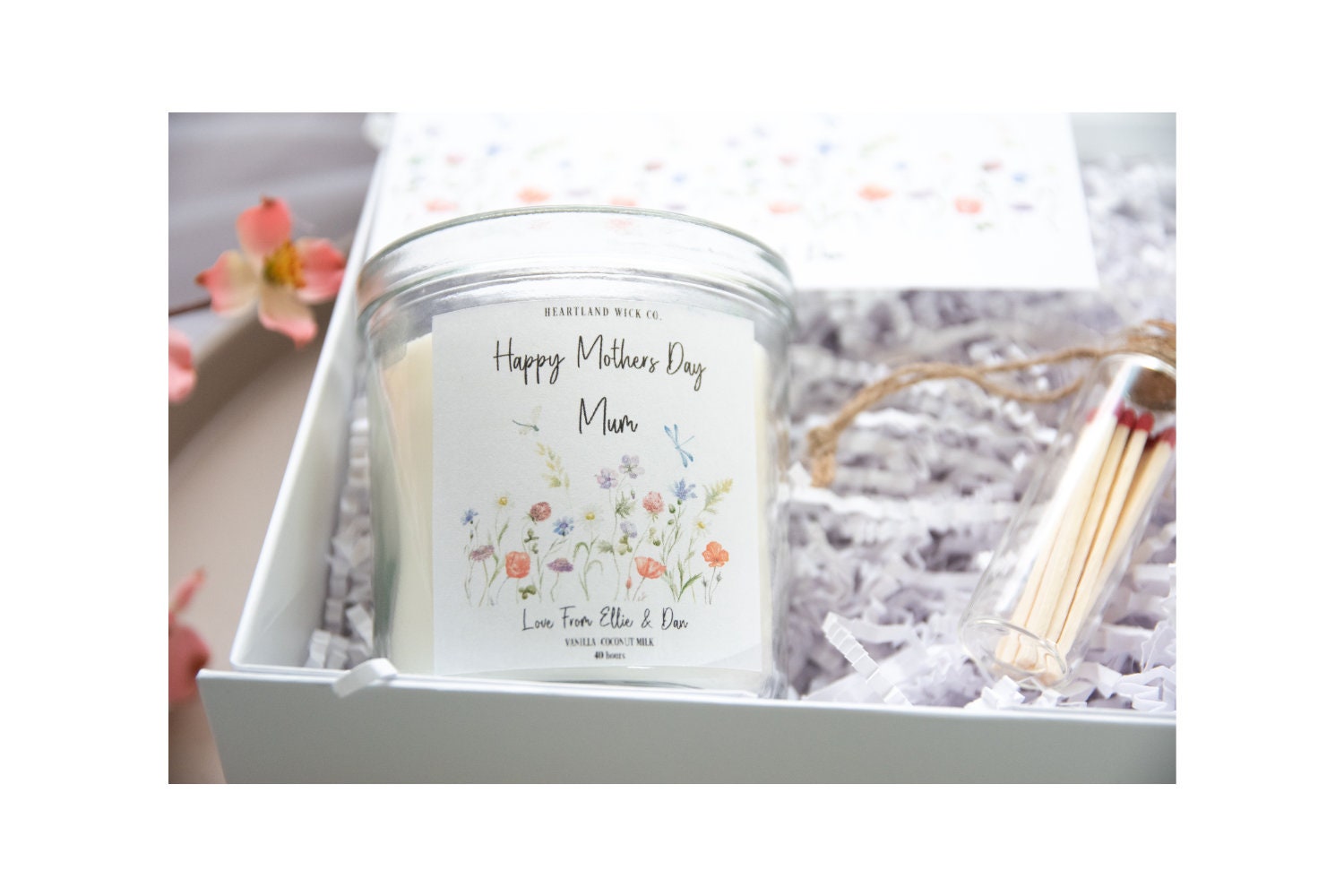 happy mothers day candle, personalised candle, candle for mum, candle gift set