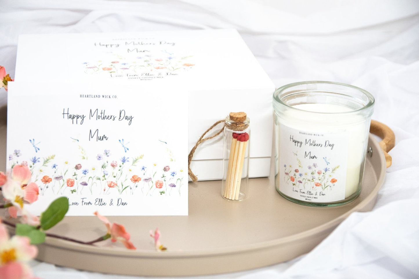 happy mothers day candle, gift for mothers day, personalised gift for mothers day, gift for mum, gift box for mothers day, gift set for mum,