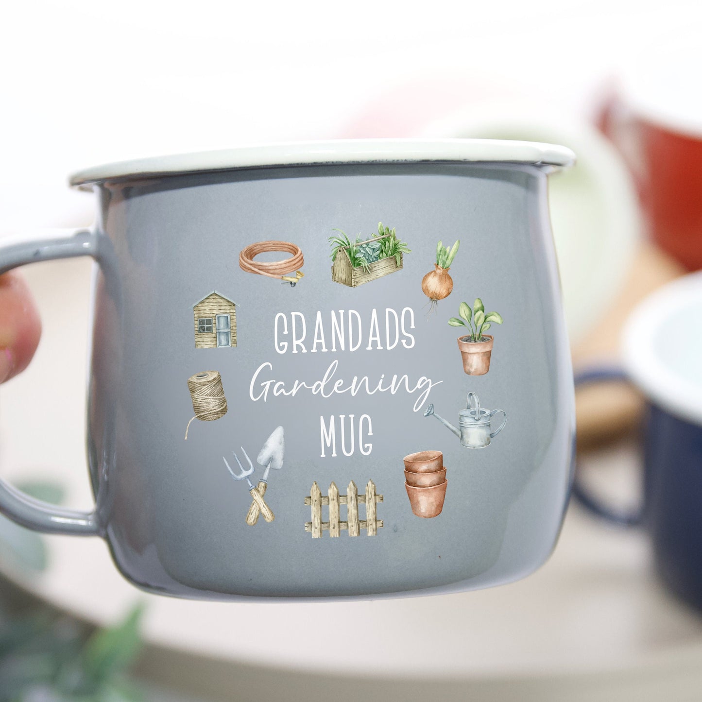 Personalised Grandad's Gardening Belly Mug