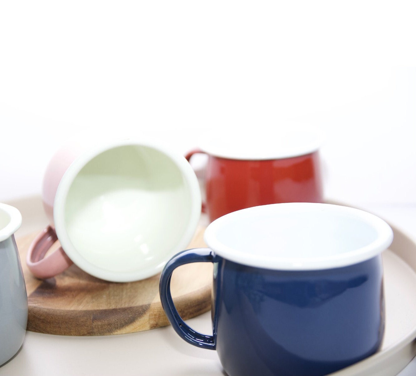 enamel belly mugs, mugs for garden, camping mugs, blue enamel belly mug