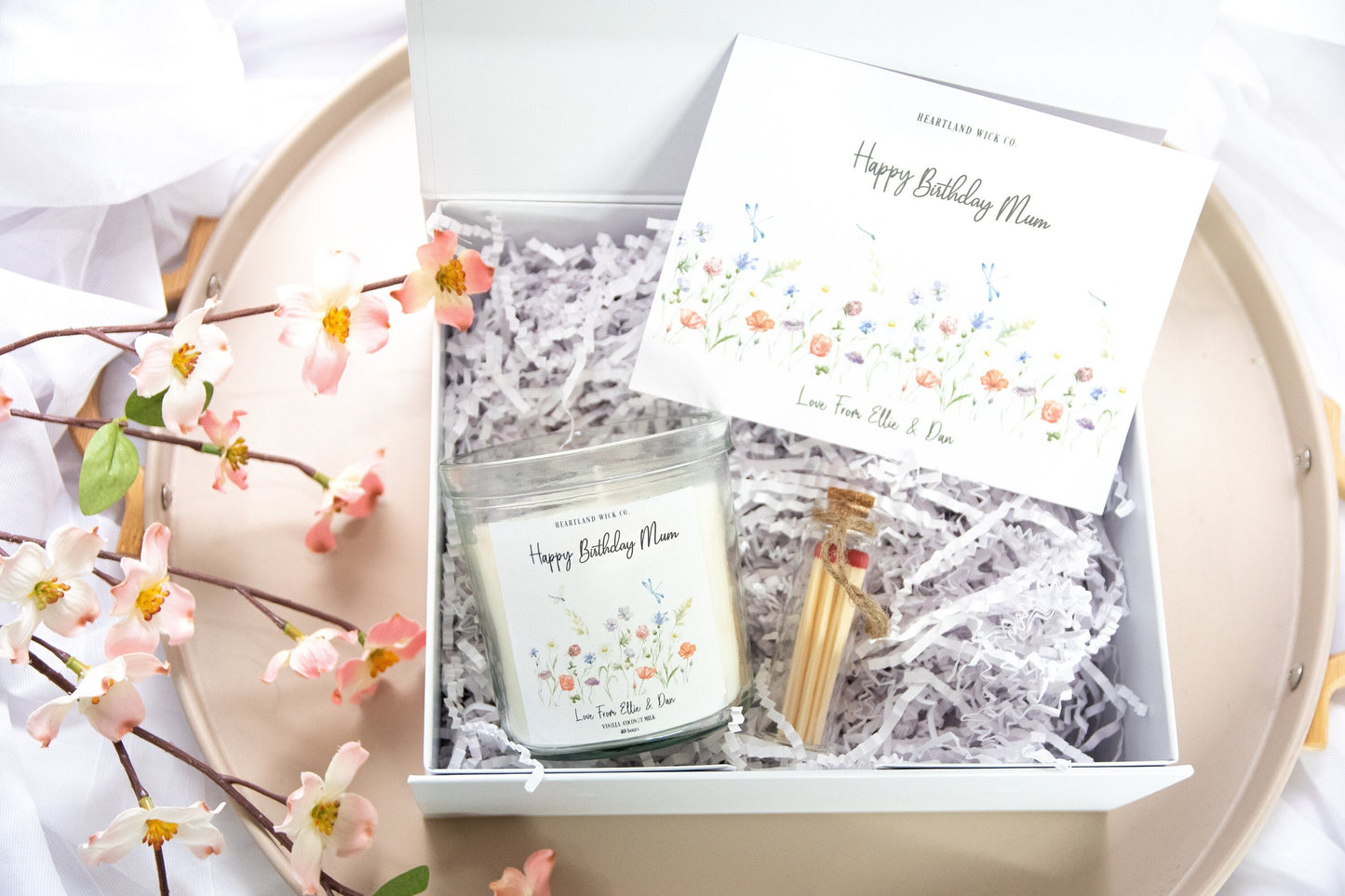 Birthday gift set for mum, personalised candle mum, gift set for mum, mum birthday gift, gift box with candle, luxury gift for mum