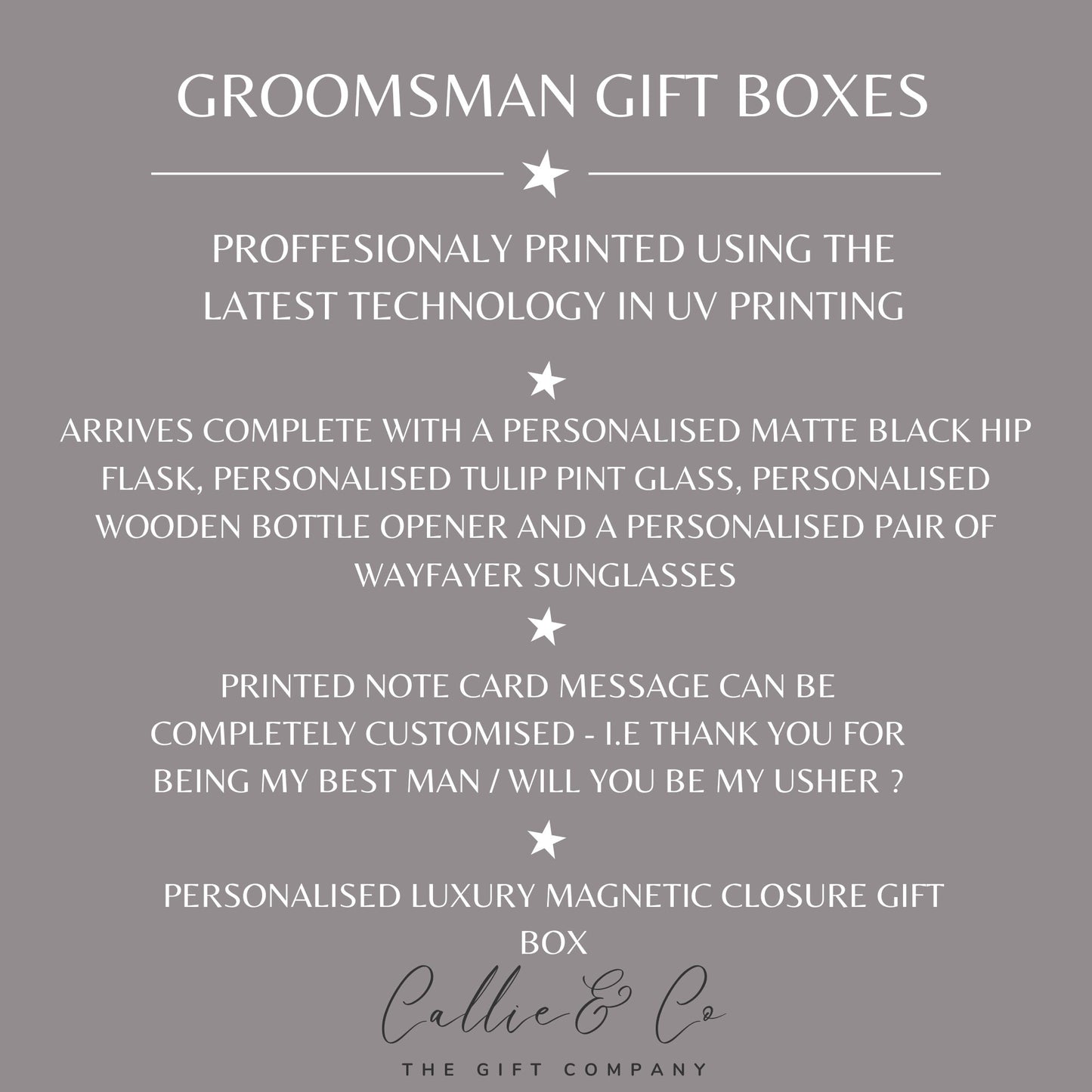 Deluxe Best Man / Groomsman Proposal or Thank You Gift Set