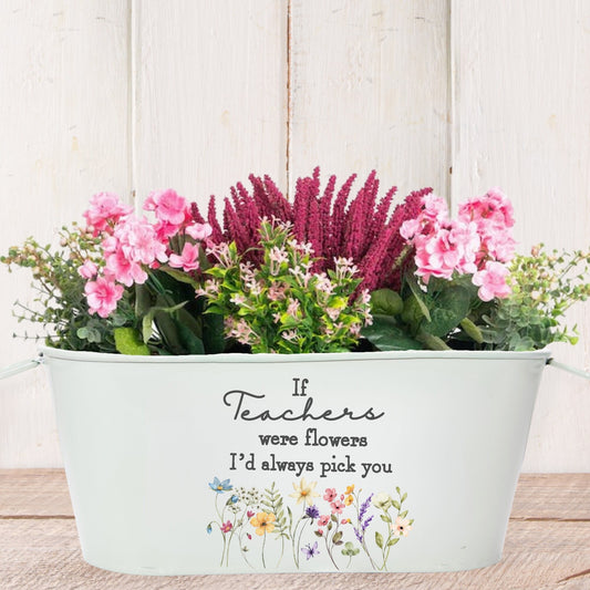 If Teachers Were Flowers id Pick You Flower Planter, Plant pot for Teachers, Teacher Thank You Gift, Gift for Teacher, Teaching Assistant Gift, flower pot for teacher