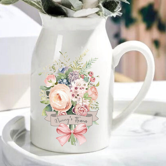 Nanny's Flowers Bouquet Jug Vase